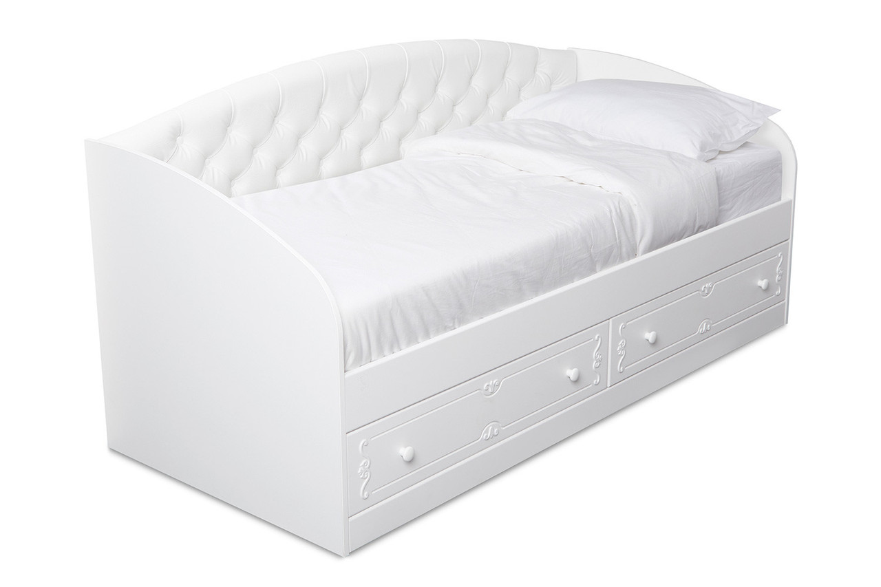 Детская кровать Карина, белый 194,2x90x84,1 см - фото 1 - id-p103170953