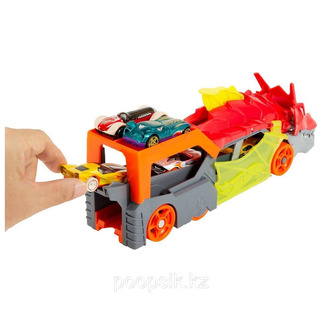 Автовоз Hot Wheels Разъяренный дракон с хранилищем для машинок GTK42 - фото 5 - id-p103171535