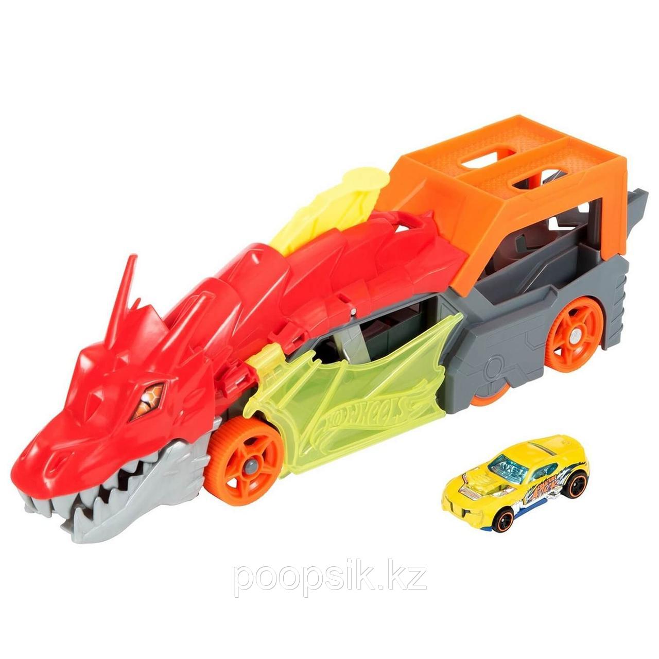 Автовоз Hot Wheels Разъяренный дракон с хранилищем для машинок GTK42 - фото 2 - id-p103171535