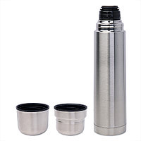 Термос ROMANTIC с двумя кружками, серебристый, , 3509