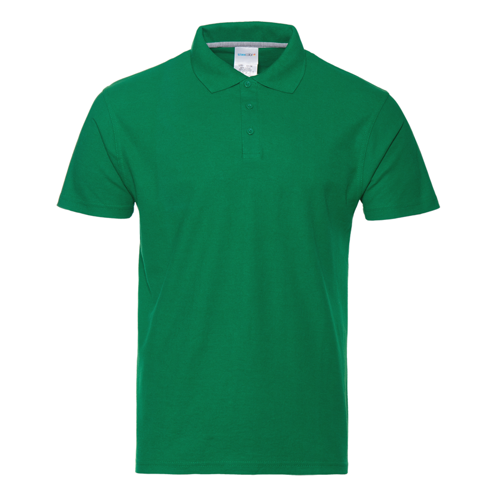 Рубашка поло мужская  STAN хлопок/полиэстер 185, 04, Зелёный (30) (56/XXXL)