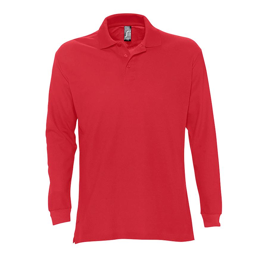 Рубашка поло STAR 170 с длинным рукавом, Красный, S, 711328.145 S - фото 1 - id-p103175000