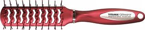 Щетка массажная Titania 1638 туннельная двухсторонняя красная