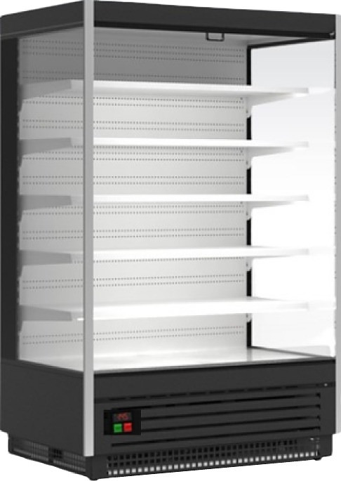 Горка холодильная CRYSPI SOLO L9 1250 ББ (без боковин и выпаривателя, Ral 3002/ 9016)
