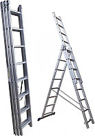 Лестница трехсекционная Мастер-инструмент Стандарт, 6 ступеней