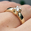 Золотое кольцо с бриллиантами 0.13Сt VS2/I VG - Cut, фото 8