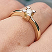 Золотое кольцо с бриллиантами 0.19Сt S1/M VG - Cut, фото 2