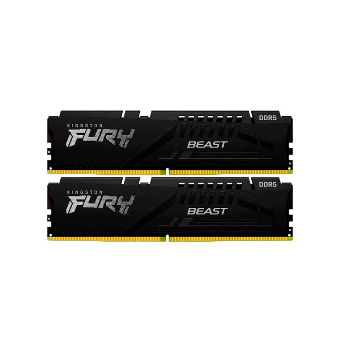 Комплект модулей памяти Kingston FURY Beast KF548C38BBAK2-16 DDR5 16GB (Kit 2x8GB) 4800MHz - фото 1 - id-p103200846