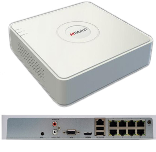 DS-N208P(C) - 8-ми канальный сетевой видеорегистратор с разрешением записи до 4MP на канал, с 8 независимых