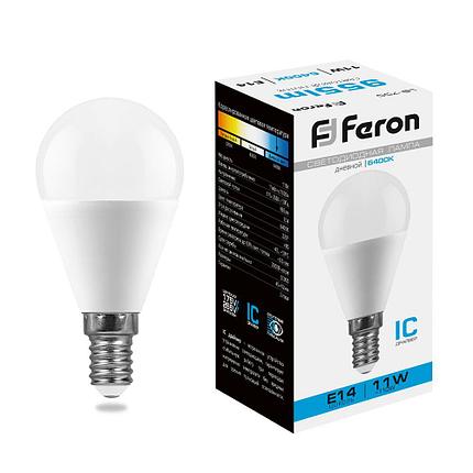 Лампа светодиодная, (11W) 230V E14 6400K G45, LB-750, фото 2