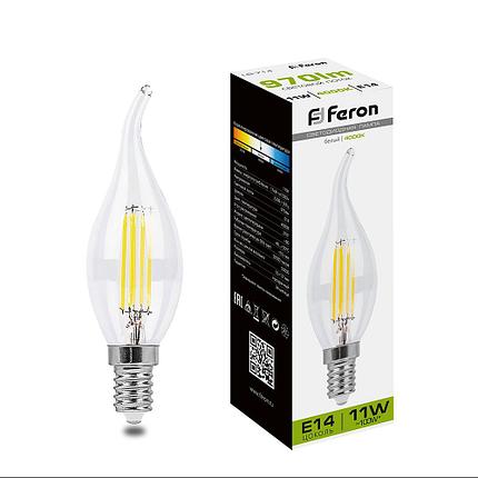 Лампа светодиодная, (11W) 230V E14 4000K прозрачная, LB-714, фото 2