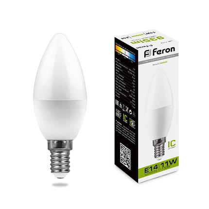 Лампа светодиодная, (11W) 230V E14 4000K С37, LB-770, фото 2