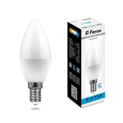 Лампа светодиодная, (11W) 230V E14 6400K С37, LB-770, фото 2