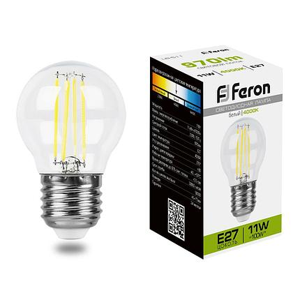 Лампа светодиодная, (11W) 230V E27 4000K прозрачная, LB-511, фото 2