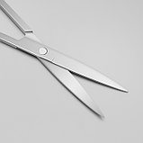 Ножницы маникюрные, прямые, широкие, 12 см, цвет серебристый QF, фото 2