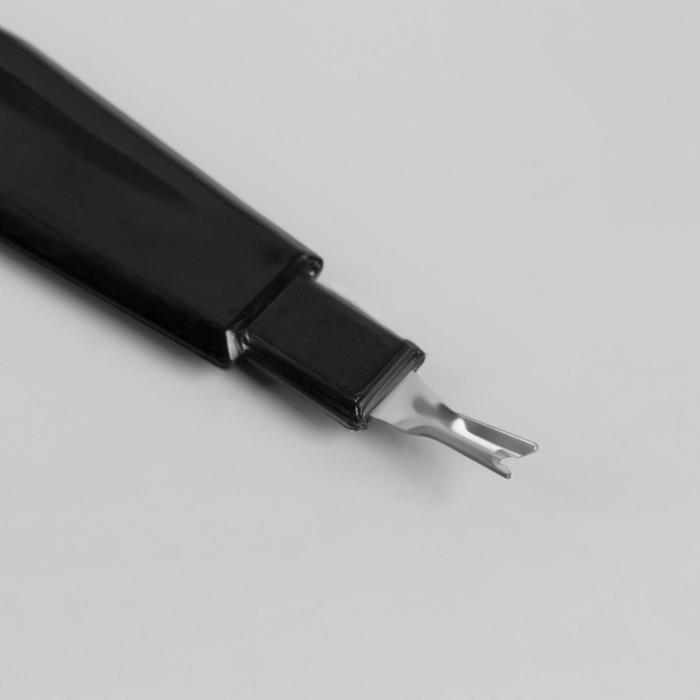 Пилка-триммер металлическая для ногтей, 15 см, с защитным колпачком, в чехле, цвет чёрный QF - фото 3 - id-p103203141