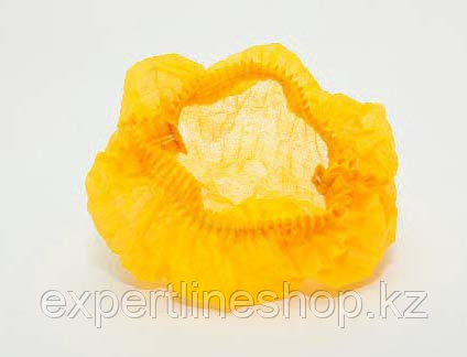 Шапочка клип-берет спанбонд, 12 гр. ЖЕЛТАЯ уп. 50 шт