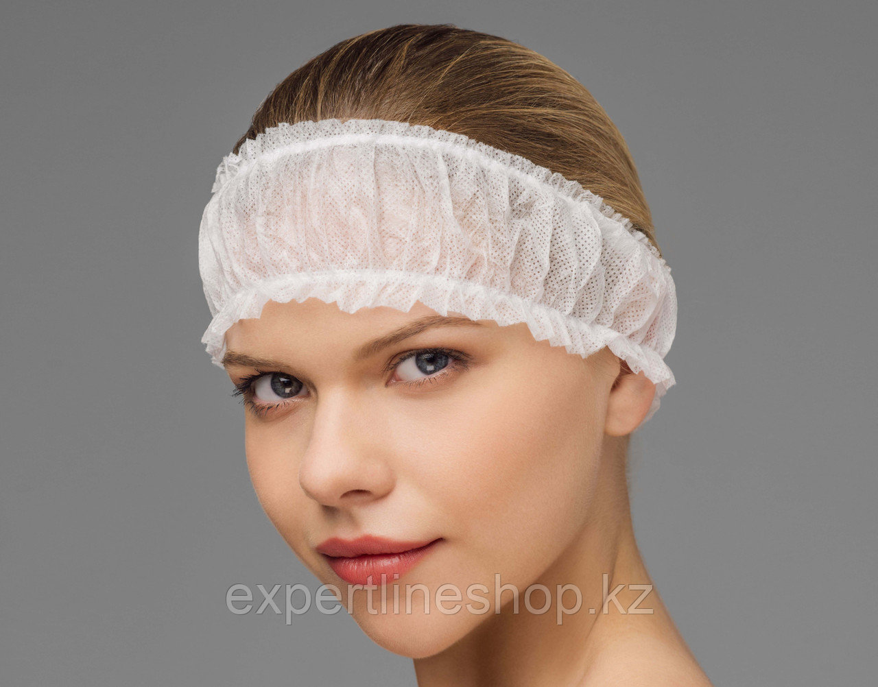 Фиксатор для волос с двумя резинками спанбонд 10 шт/упк