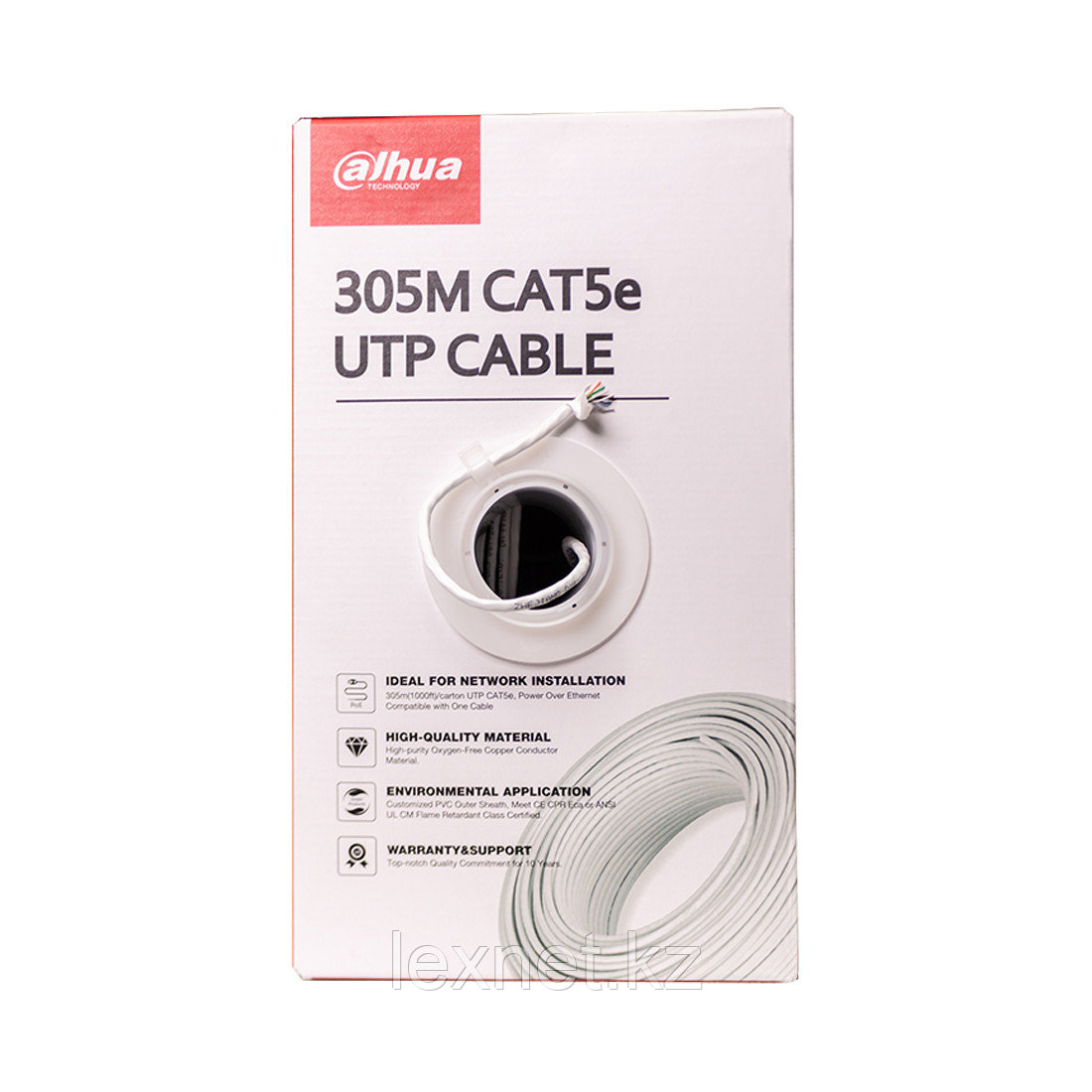 Кабель сетевой, Dahua, DH-PFM920I-5EUN, Cat.5e, UTP, 4x2x1/0.45мм, PVC, 305 м/б - фото 3 - id-p103205454