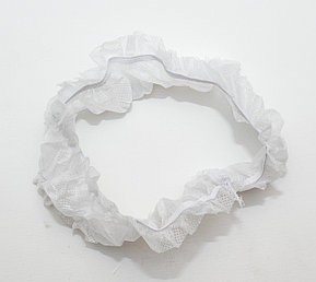 Фиксатор для волос с двумя резинками спанбонд 10 шт/упк, фото 3