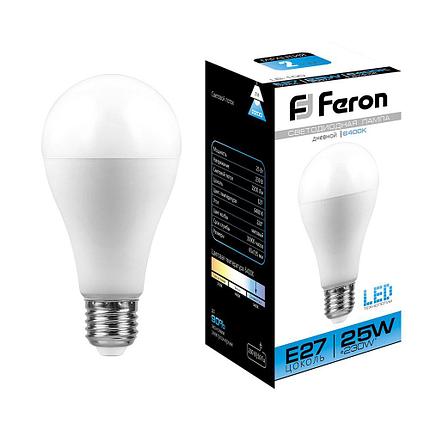 Лампа светодиодная, (25W) 230V E27 6400K A65, LB-100, фото 2