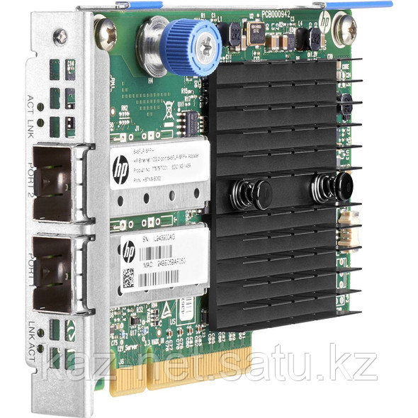 Адаптер сетевой 2-портовый HPE 656594-001 10Gb Ethernet PCIe 530T G8, Spare Part# 657128-001 - фото 1 - id-p103206066