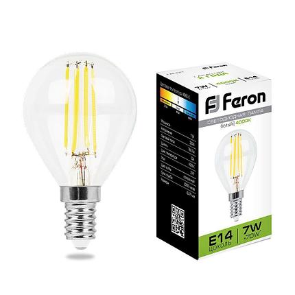 Лампа светодиодная, (7W) 230V E14 4000K, LB-52, фото 2