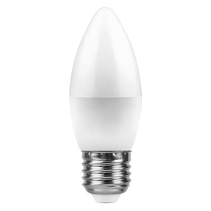 Лампа светодиодная, (7W) 230V E27 2700K C37, LB-97, фото 2