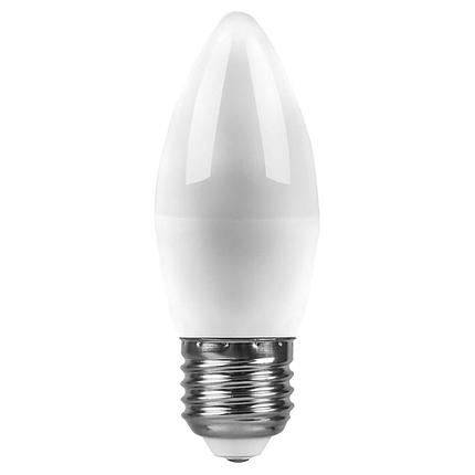 Лампа светодиодная, (9W) 230V E27 2700K C37, LB-570, фото 2