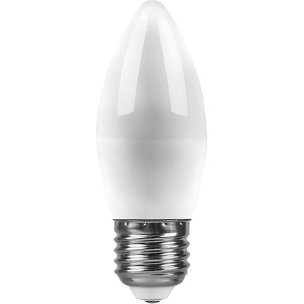 Лампа светодиодная, (9W) 230V E27 6400K С37, LB-570, фото 2