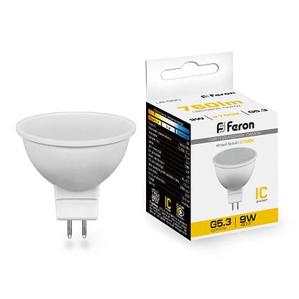 Лампа светодиодная, (9W) 230V G5.3 2700K MR16, LB-560, фото 2