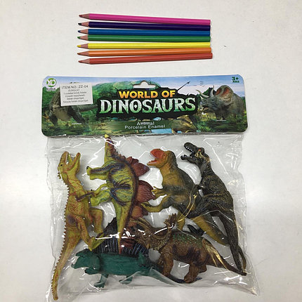 Набор из 6 резиновых динозавров, фото 2