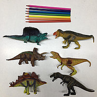 6 резеңке динозаврлар жиынтығы