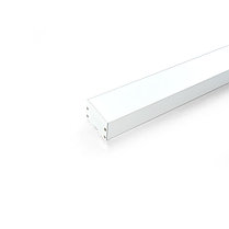 Профиль алюминиевый "Линии света" накладной, белый, CAB257 с матовым экраном, 2 заглушками, 4 крепеж, фото 2