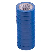 Набор изолент ПВХ 15 мм х 10 м, синяя, в упаковке 10 шт, 150 мкм. Matrix