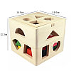 Деревянный развивающий куб-сортер, фото 5