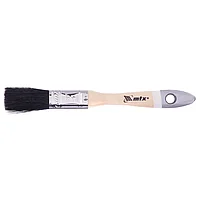 Кисть плоская, натуральная черная щетина, деревянная ручка, размер 3/4. MTX