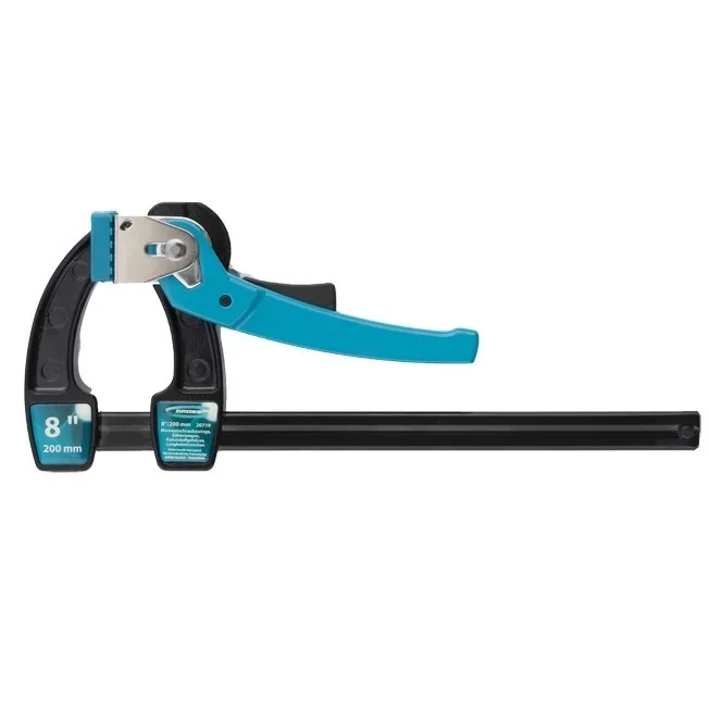 Струбцина реечная быстрозажимная 8, металлический корпус, рычажный храповый механизм, 200 мм. GROSS, фото 1