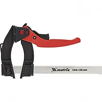 Струбцина реечная быстрозажимная, пластиковый корпус рычажно-храповый механизм, 160 х 90 х 240 мм, штанга 5 х