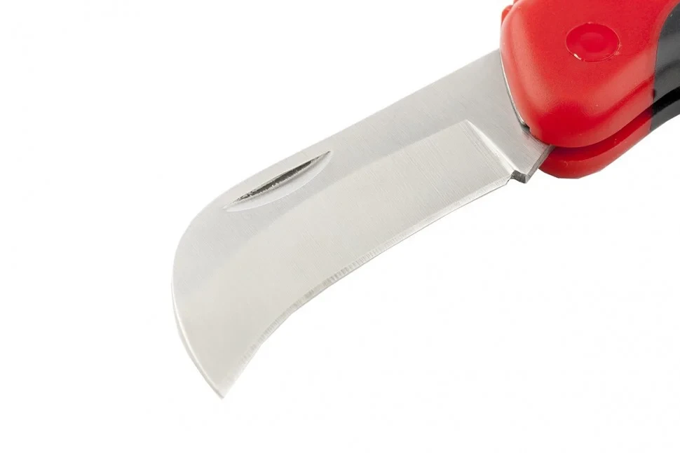 Нож электрика, складной, изогнутое лезвие, эргономичная двухкомпонентная рукоятка. MATRIX - фото 1 - id-p103216373