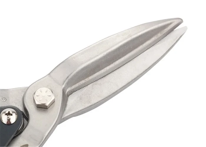 Ножницы по металлу "PIRANHA", 270 мм, прямой проходной рез, сталь СrMo, двухкомпонентные рукоятки. GROSS - фото 4 - id-p103210546