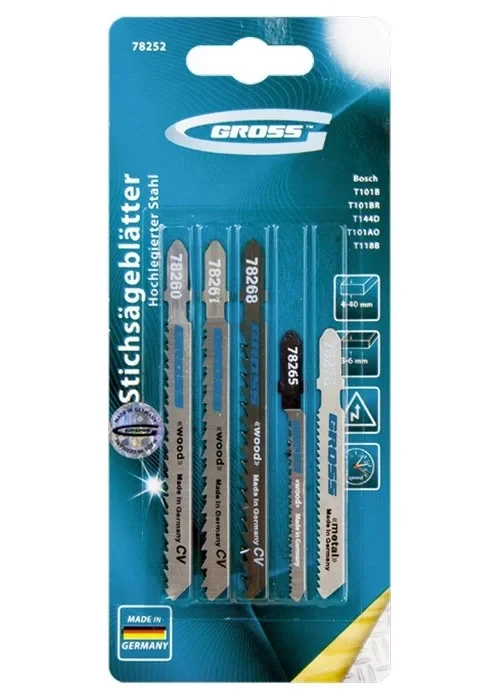 Набор полотен для электролобзика универсальный, 5 шт. GROSS