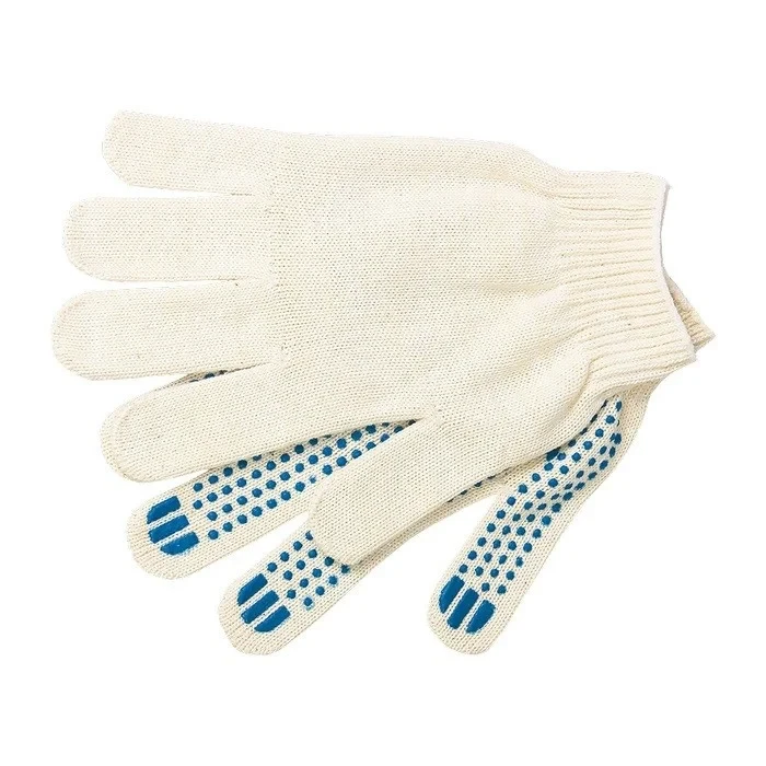 Перчатки х/б, ПВХ покрытие, "Точка", 10 класс. Россия