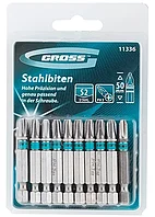 Набор бит РН3 х 50, сталь S2, 10 шт, GROSS