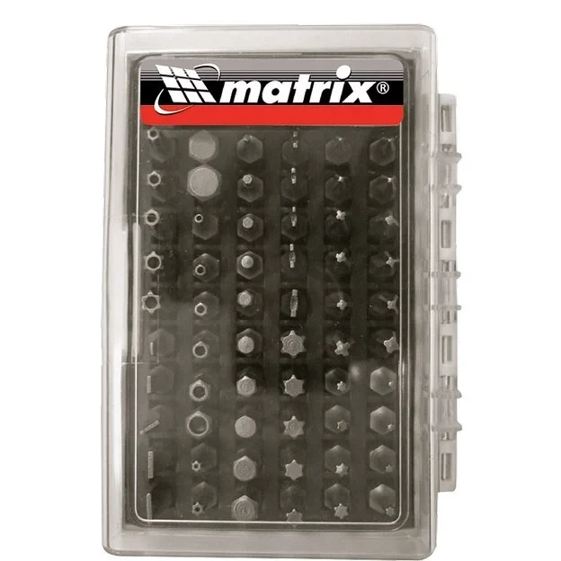 Набор бит с магнитным держателем, CrV, 61 шт. MATRIX - фото 1 - id-p103215718