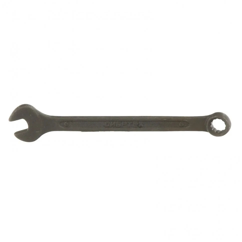 Ключ комбинированый, 6 мм, CrV, фосфатированный, ГОСТ 16983. СИБРТЕХ