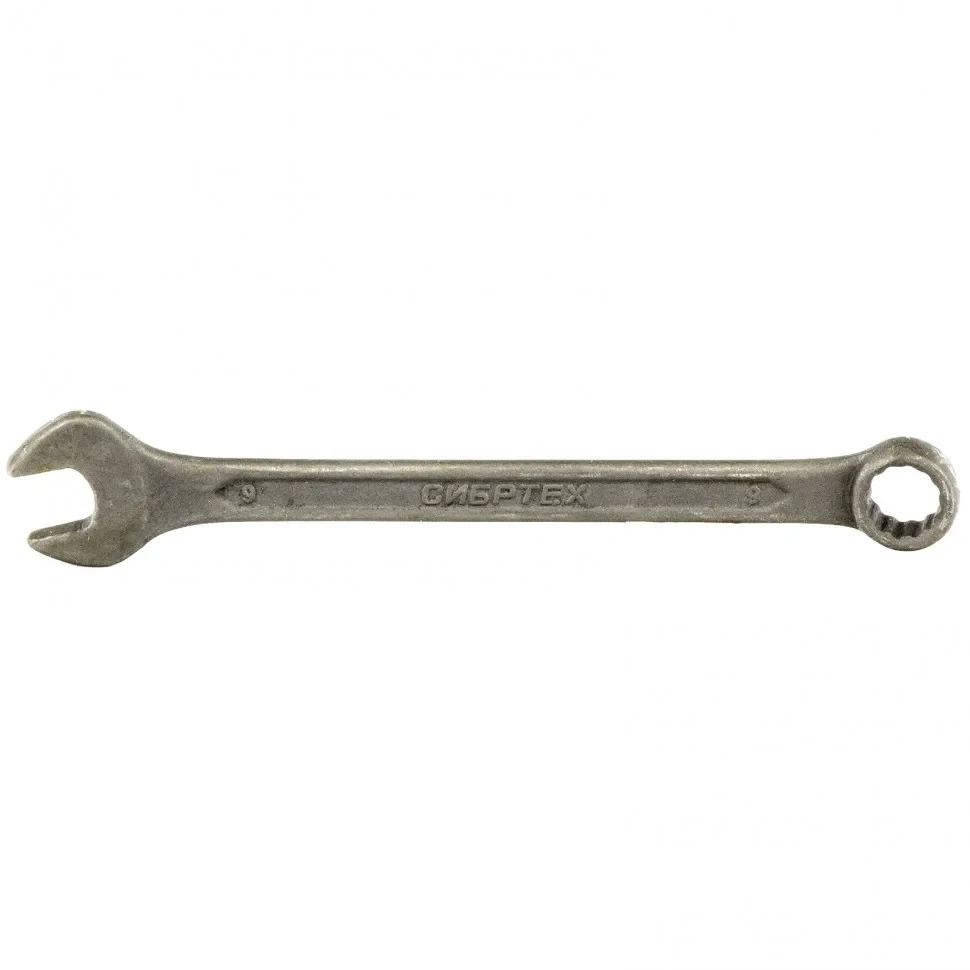Ключ комбинированый, 9 мм, CrV, фосфатированный, ГОСТ 16983. СИБРТЕХ