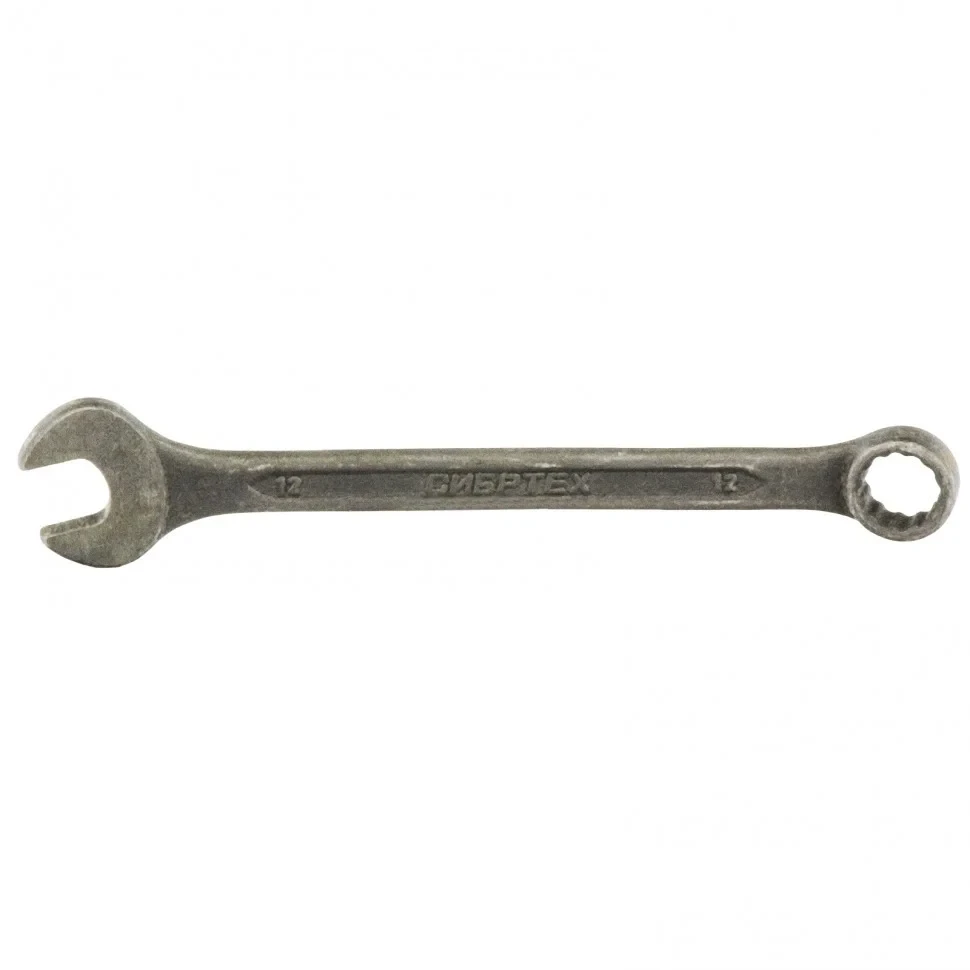 Ключ комбинированый, 12 мм, CrV, фосфатированный, ГОСТ 16983. СИБРТЕХ