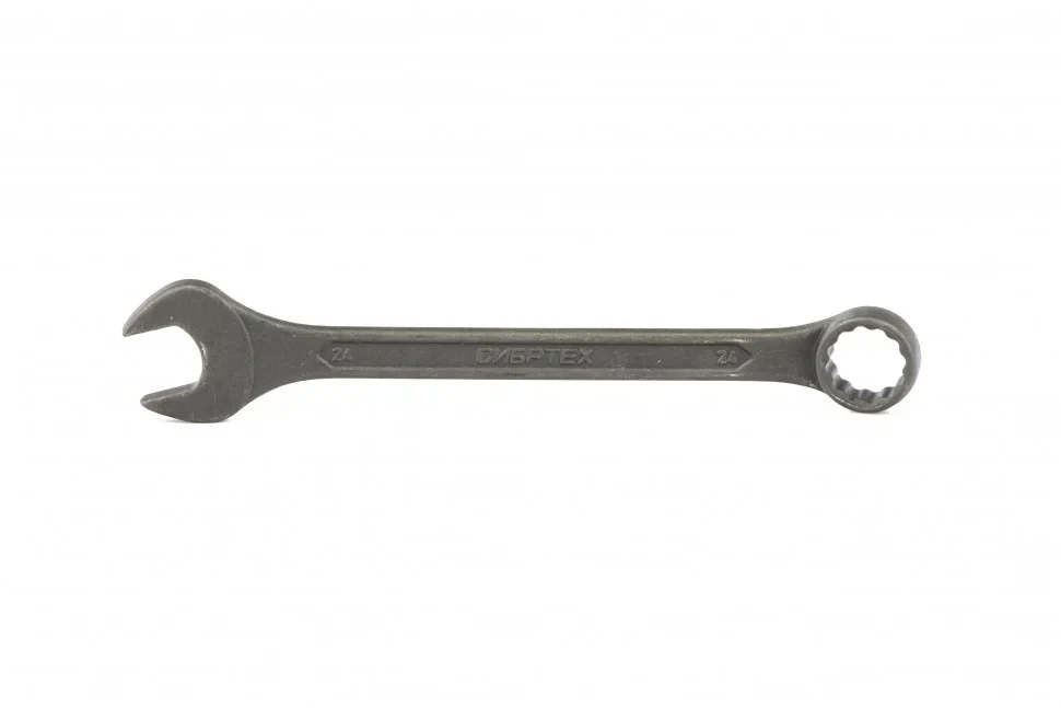 Ключ комбинированый, 24 мм, CrV, фосфатированный, ГОСТ 16983. СИБРТЕХ