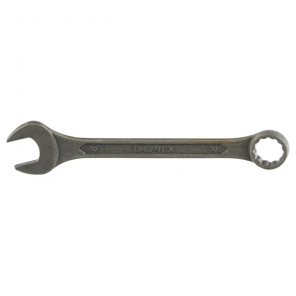 Ключ комбинированый, 30 мм, CrV, фосфатированный, ГОСТ 16983. СИБРТЕХ